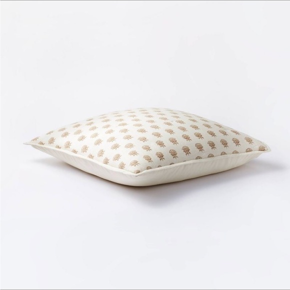 Euro Lofty Cotton Slub Woodblock Print Floral Quilt Sham Threshold Studio McGee - Picture 4 of 6